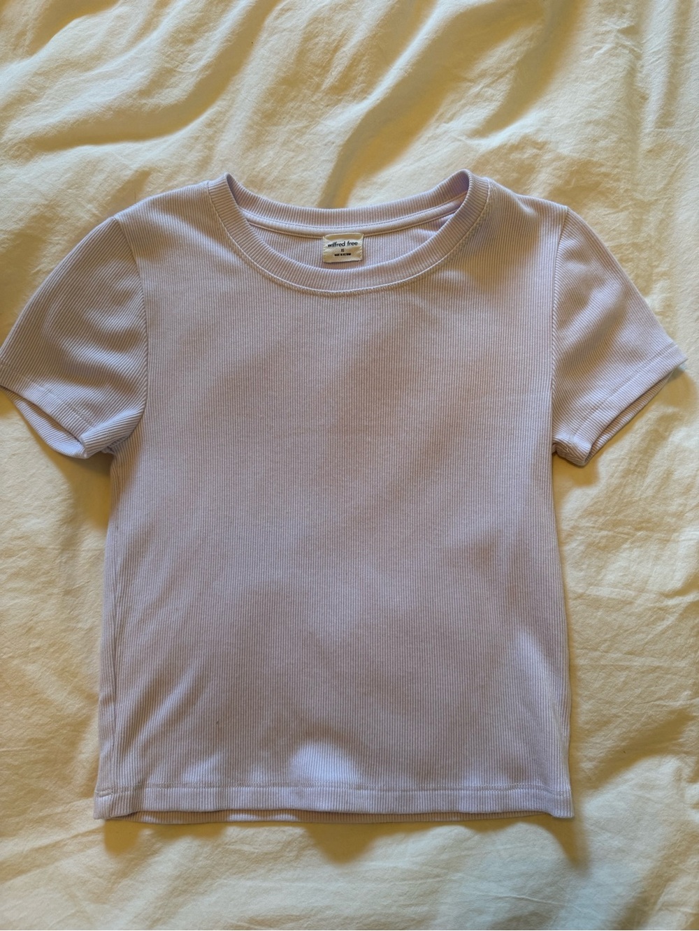 Wilfred Lavender Ribbed Short Sleeve Tee